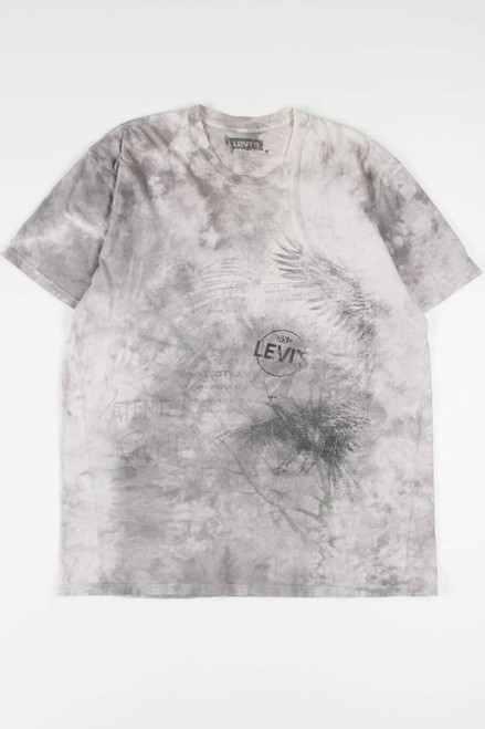 Levi's Grey Stonewashed Tie Dye T-Shirt