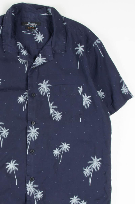 Blue Palm Tree Camp Shirt