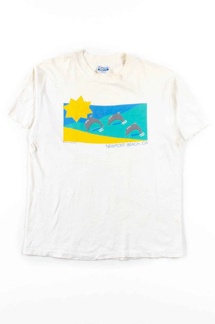 Newport Beach Dolphins T-Shirt (Single Stitch)