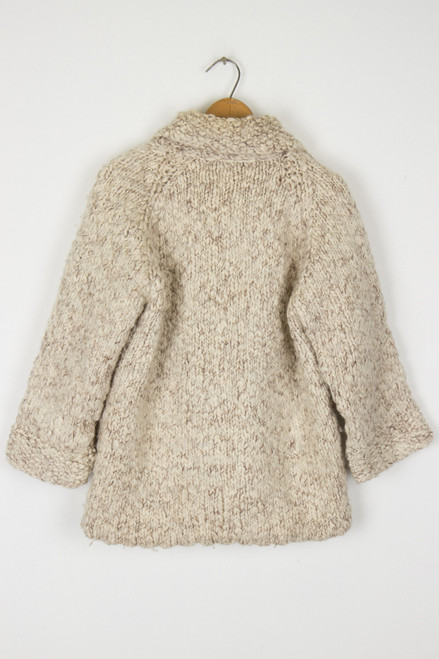 Large Knit 3/4 Sleeve Coat