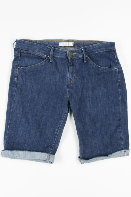 Dark Wash Cuffed Levi's Denim Bermuda Shorts (sz. 10)