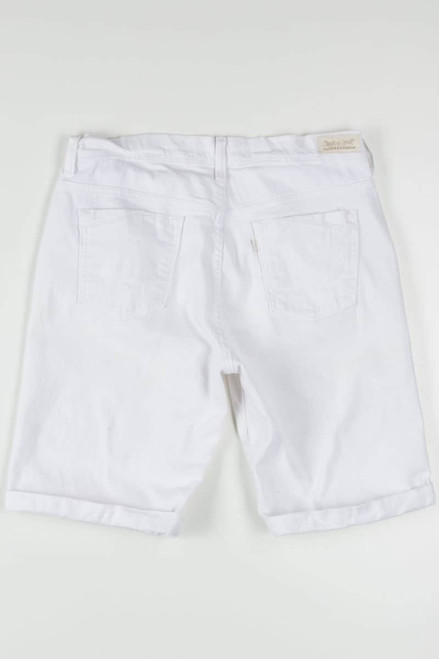 White Cuffed Levi's Denim Bermurda Shorts (sz. 10)
