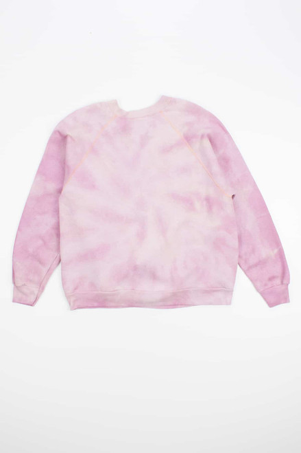 Faded Pink Spiral Bleached Vintage Sweatshirt 1
