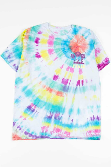 Peace Flowers Tie Dye T-Shirt