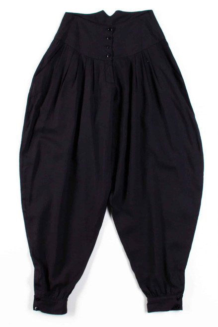 Black Button Up High Waisted Pants