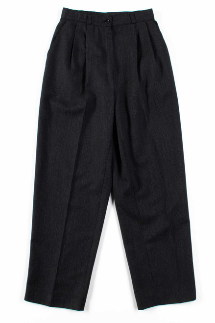 Black Striped Vintage High Waisted Pants (sz. 4P)