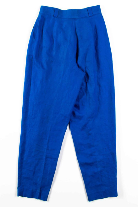 Royal Blue Linen Louis Feraud Pants (sz. US 8)