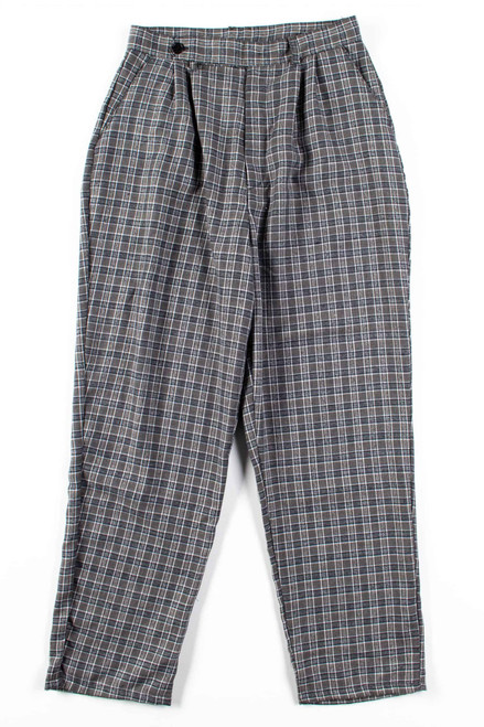 Olive Grey Vintage Plaid Pants (sz. 13/14)