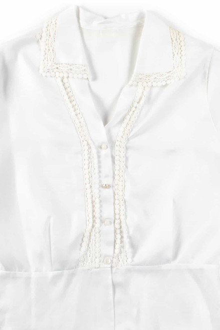 White Sheer Lace Blouse