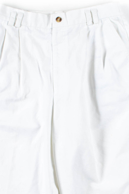 White Pleated High Waisted Pants (sz. 12)