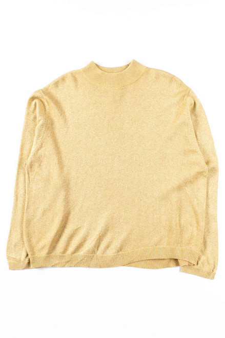 Gold Sparkly Mock Turtleneck