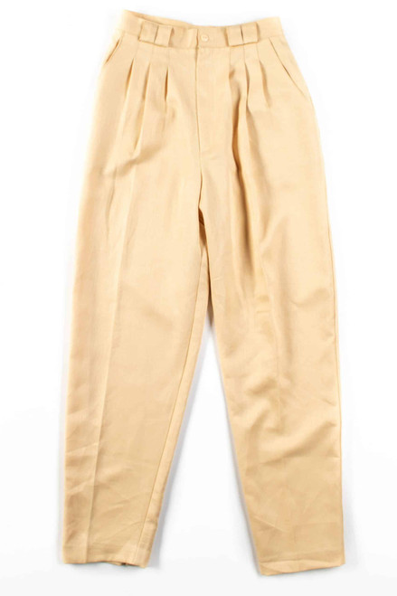 Gold Pleated Vintage Pants (sz. 8)