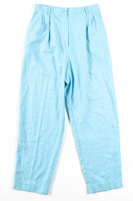 Light Blue Linen Vintage Pants (sz. 12)