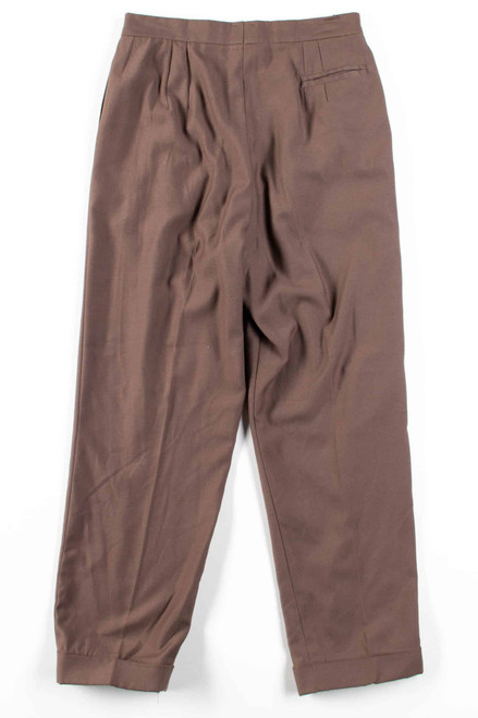 Brown Pleated Vintage Pants