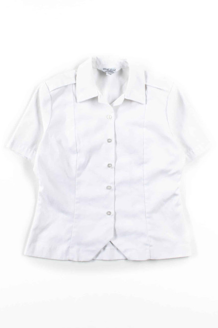 White Button Up Shirt w/ Epaulets