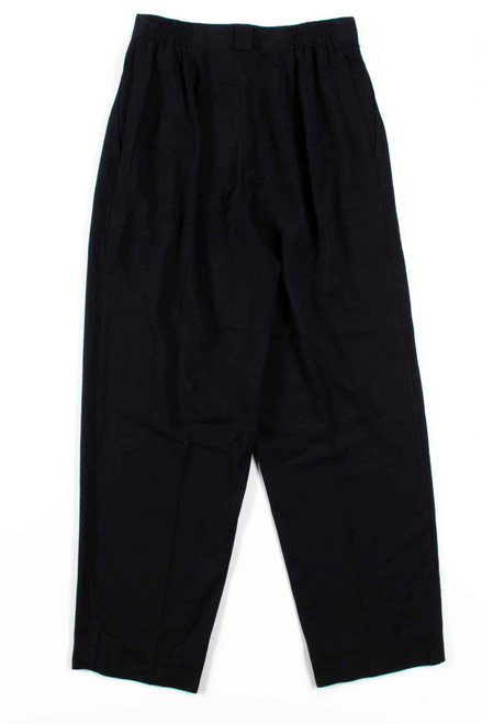 Black Vintage Pleated Pants (sz. 8)