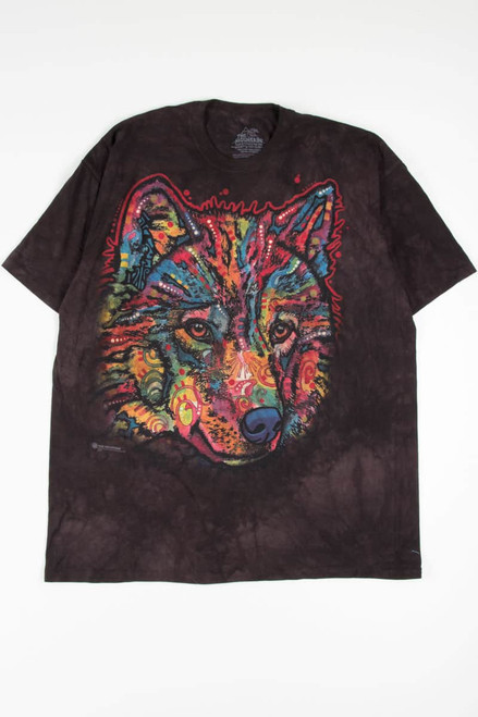 Abstract Wolf Tie Dye Tee