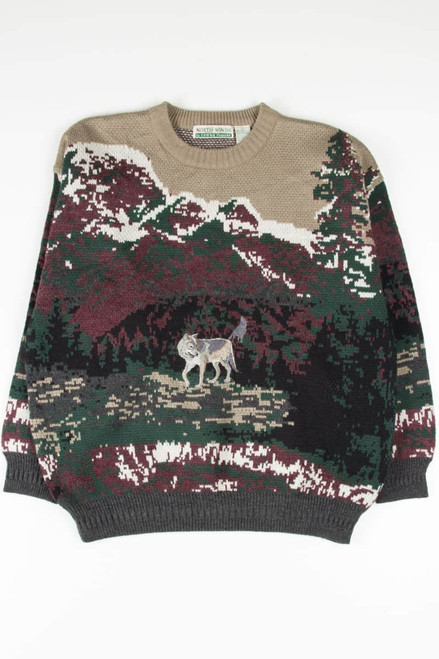 Embroidered Wolf Sweater 2670