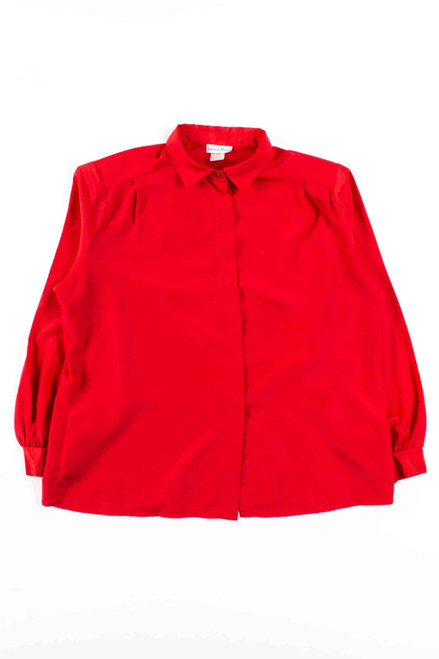 Red Button Up Blouse 1