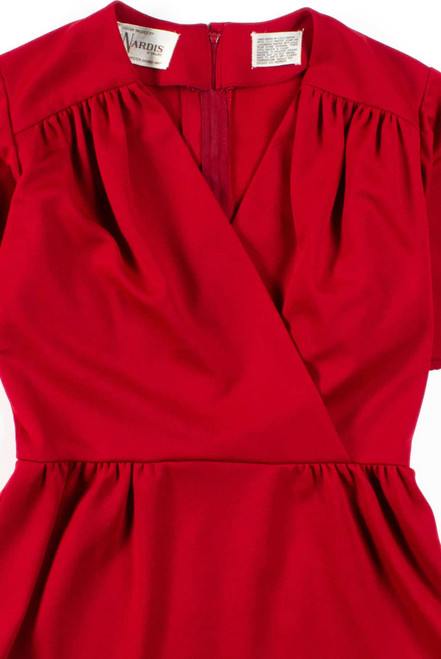 Burgundy Wraparound Peplum Top