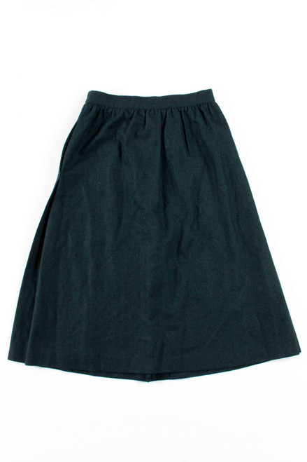 Vintage Forest Green Midi Skirt