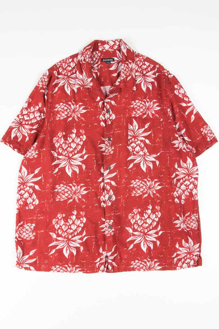 Red Pineapple Hawaiian Shirt