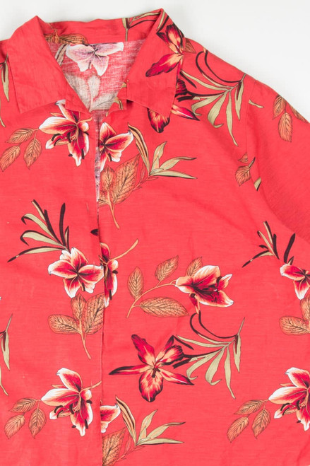 Red Day Lilly Hawaiian Shirt