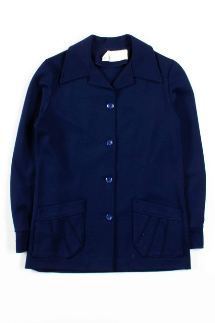 Vintage Navy Button Up Jacket