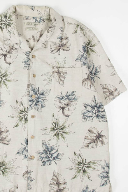 Silk Leaf Sketch Hawaiian Shirt