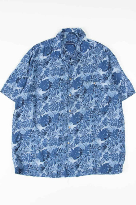 Blue Leaves Hawaiian Shirt 1