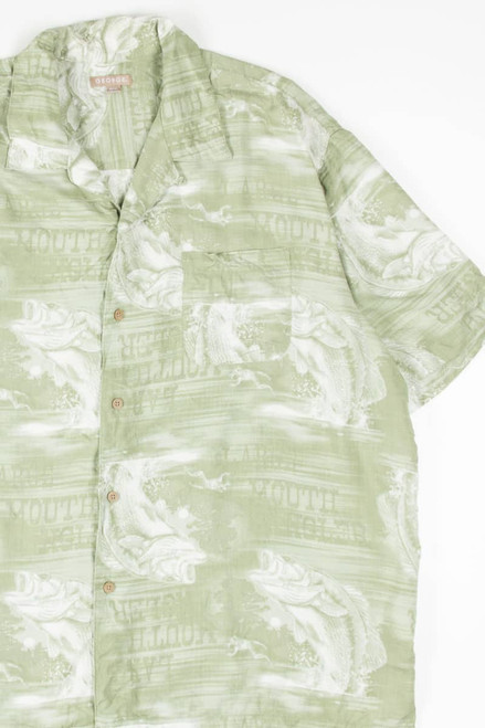 Large Mouth Bass Hawaiian Shirt