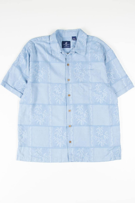 Blue Checkered Bamboo Hawaiian Shirt