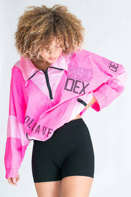 Neon Pink Cool Waves 90s Jacket 18475