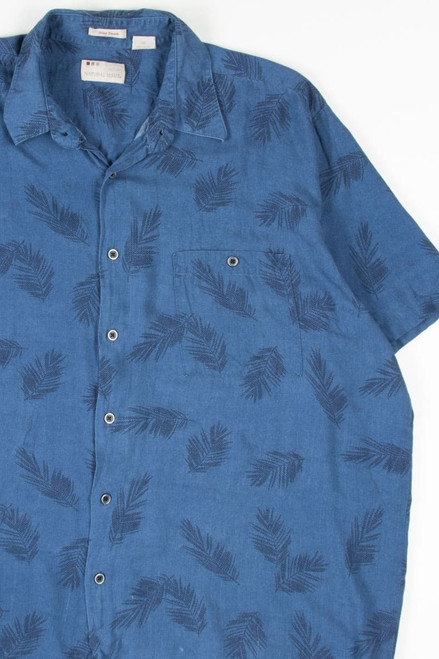 Blue Palm Fronds Hawaiian Shirt