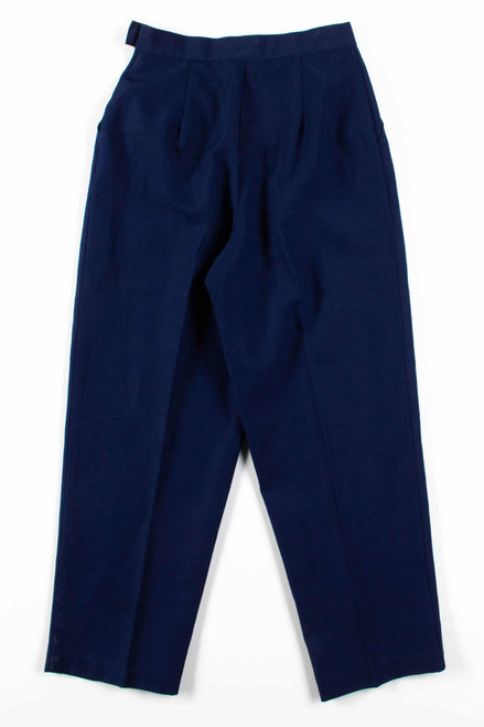 Navy Pleated Pants (sz. 12) 1