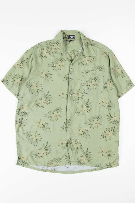 Green Floral Hawaiian Shirt