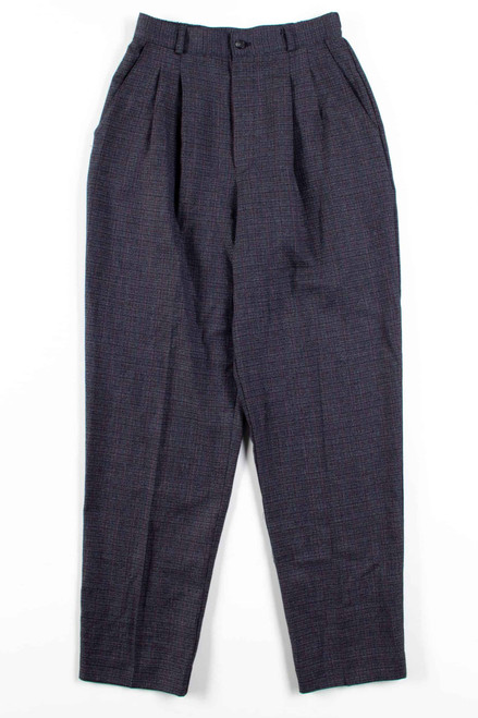 Grey Textured Pleated Pants (sz. 6)