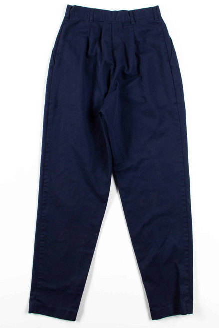 Navy Pleated Pants (sz. 6)