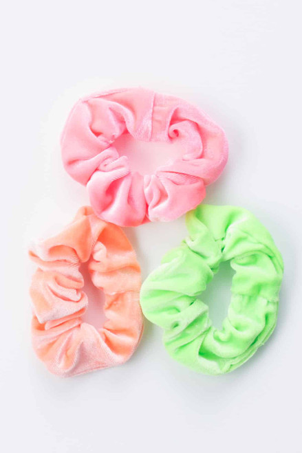 Neon Velvet Scrunchies Bundle