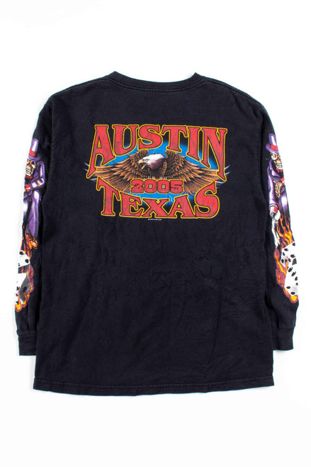 Austin Skull Gambler Long Sleeve T-Shirt