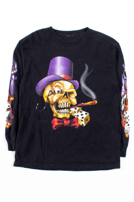 Austin Skull Gambler Long Sleeve T-Shirt