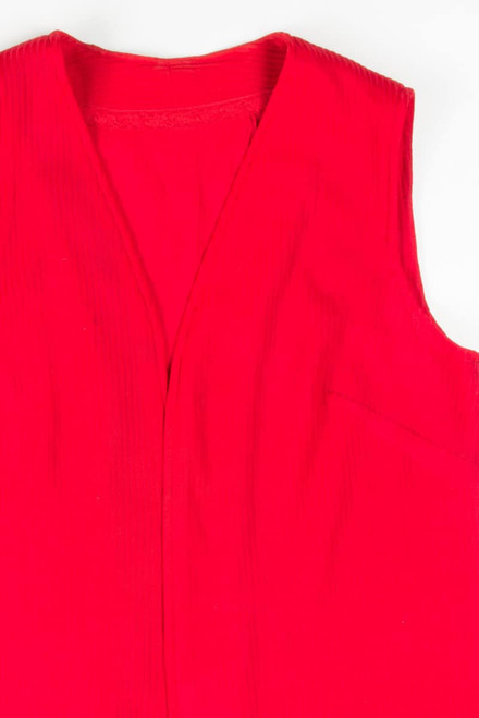 Red Ribbed Vest