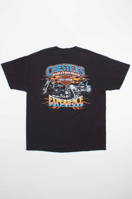 Chester's Flaming Harley T-shirt