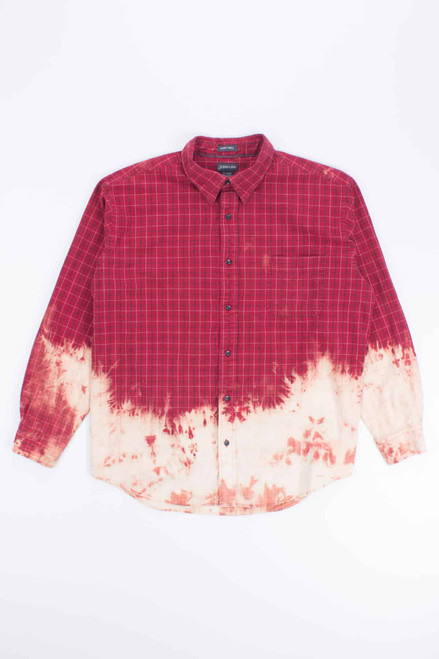 Oversized Bleached Twill Flannel Shirt
