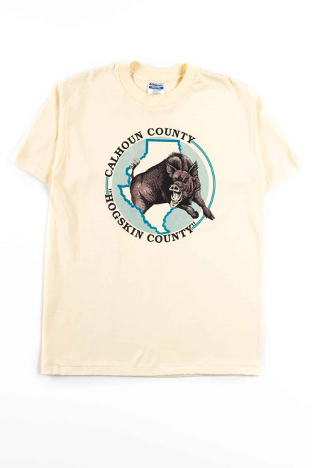 Calhoun County Hogskin County T-Shirt (Single Stitch)