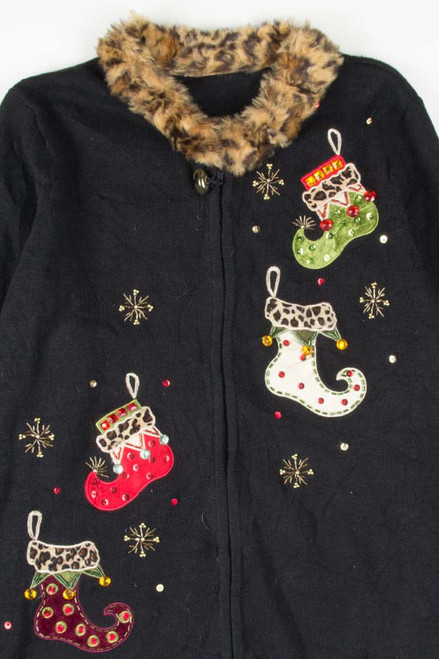 Black Ugly Christmas Cardigan 53701