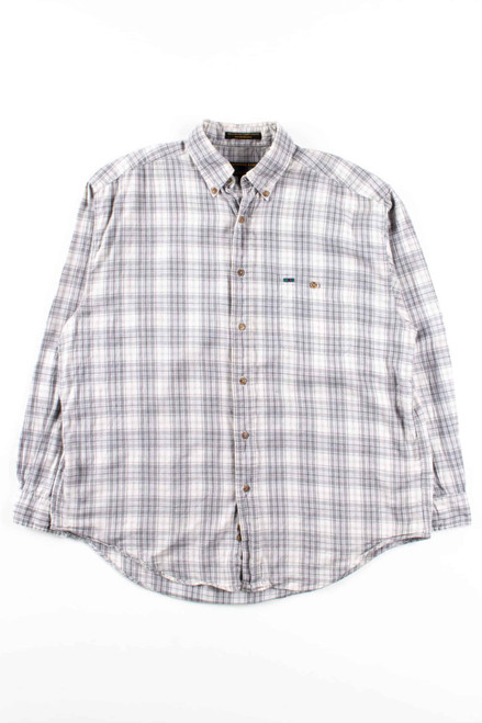 Grey Plaid Button Up Shirt 6