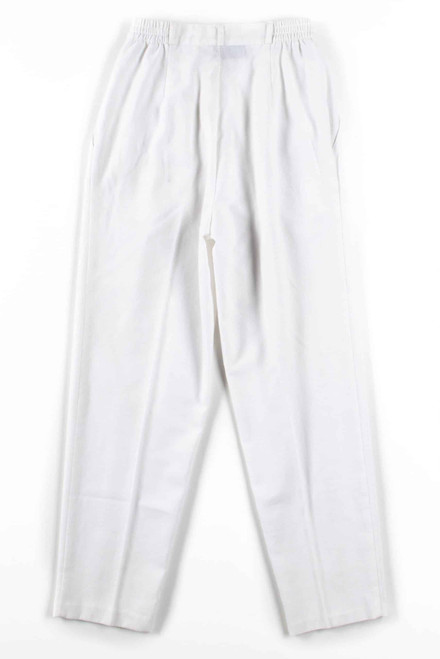 White Pleated Pants (sz. 6)
