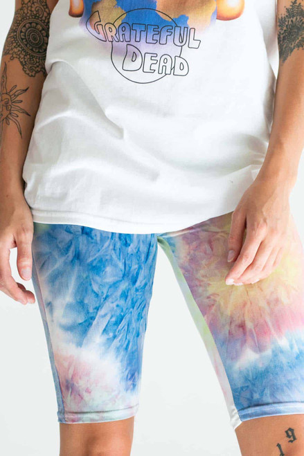 Rainbow Tie Dye Bike Shorts 1