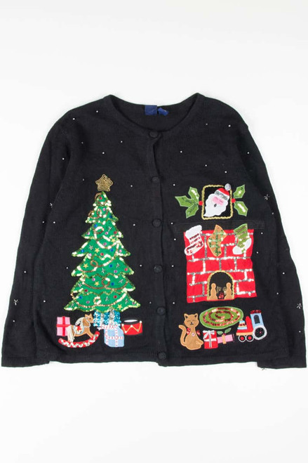 Black Ugly Christmas Cardigan 53296